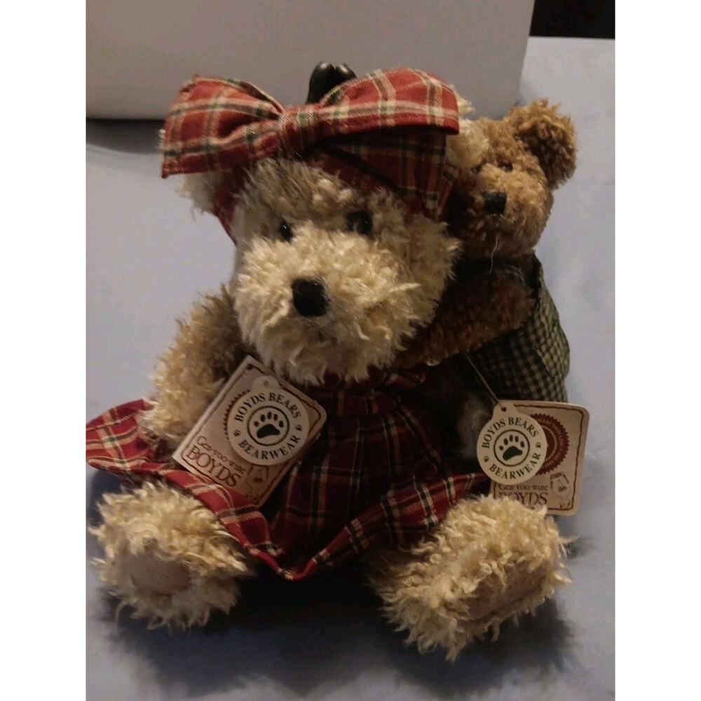 Boyds Bear Momma McNew w/Hugsley 10" Plush Bear TJ's Best Retired w/tags NOS
